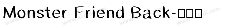 Monster Friend Back字体转换